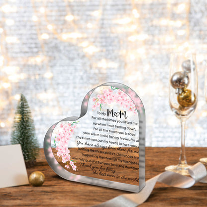 Heart-Shaped Mom Appreciation Plaque