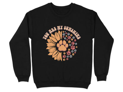 You Are My Sunshine Sunflower Paw Pattern Graphic Sweater - Design & Vybe