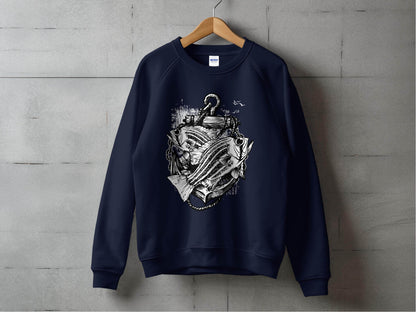 Fishing Inspired Nautical Graphic Sweater - Design & Vybe