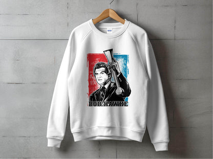 Iconic Bob Hawke Illustration Graphic Print Sweater - Design & Vybe