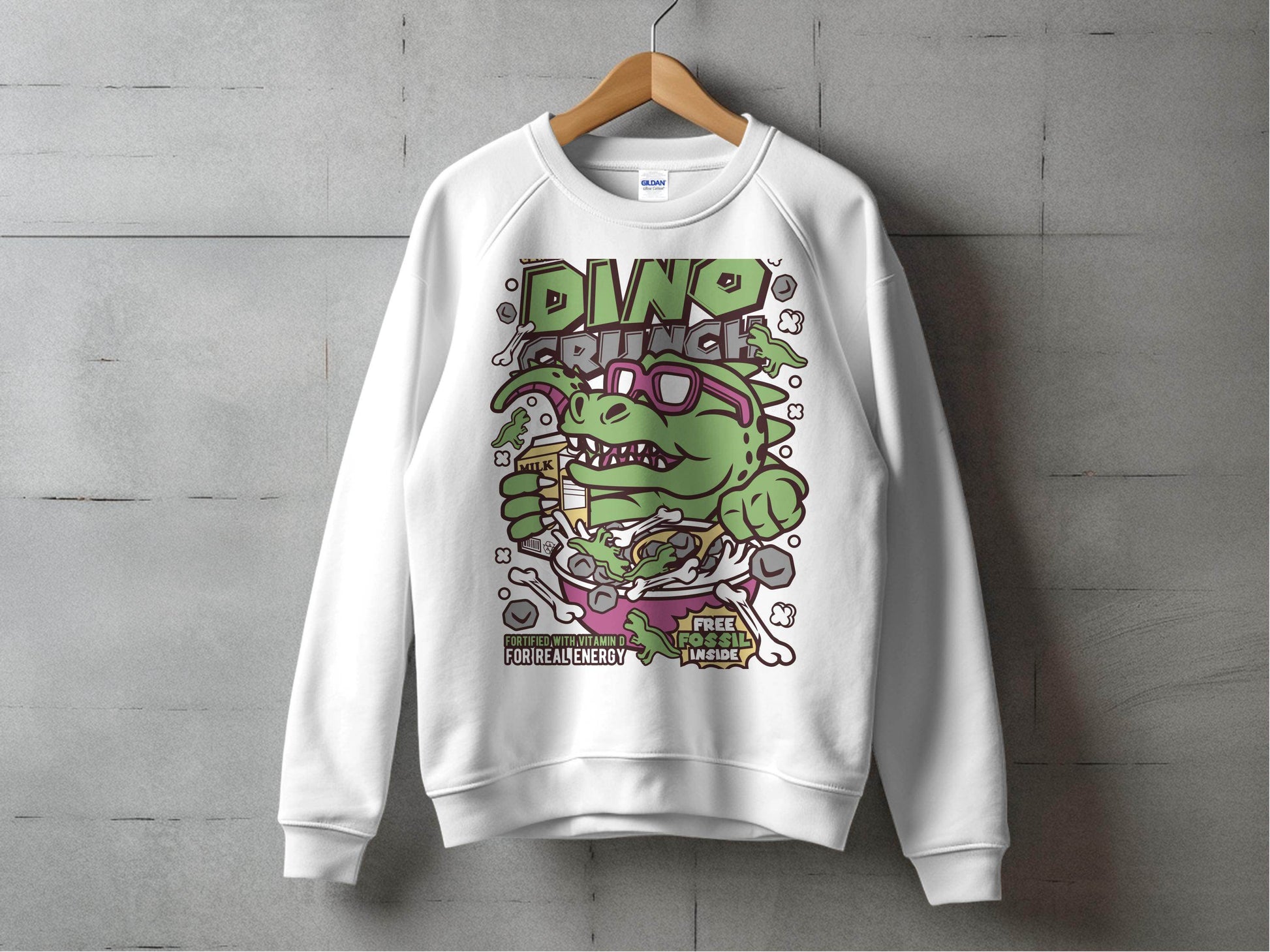 Dinosaur Cereal Crunch Tee for Fun Sweater - Design & Vybe