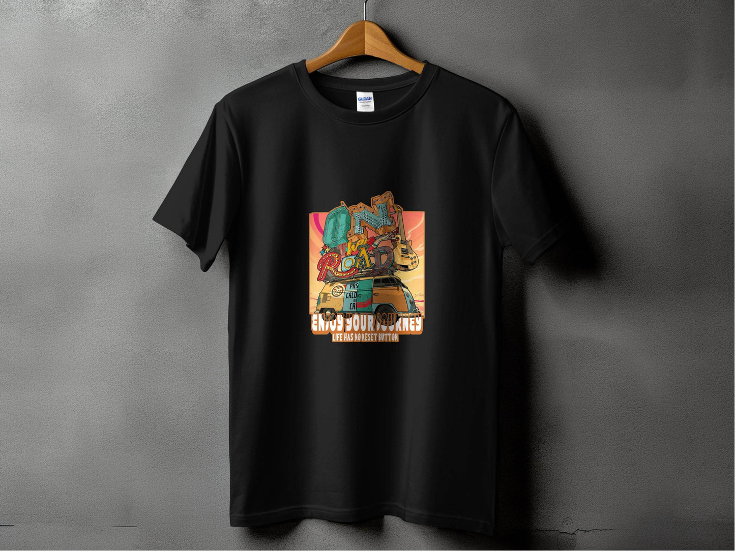 On The Road Again Travel Van Trip Artwork T-Shirt - Design & Vybe