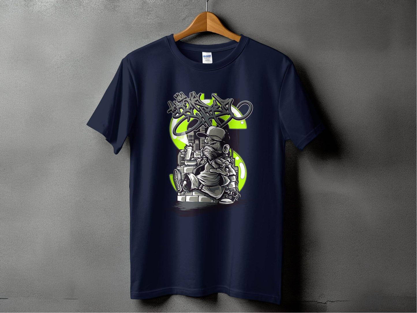 Urban Street Art Graffiti Character Design Printed T-Shirt - Design & Vybe