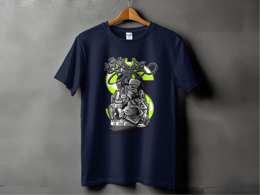 Urban Street Art Graffiti Character Design Printed T-Shirt - Design & Vybe