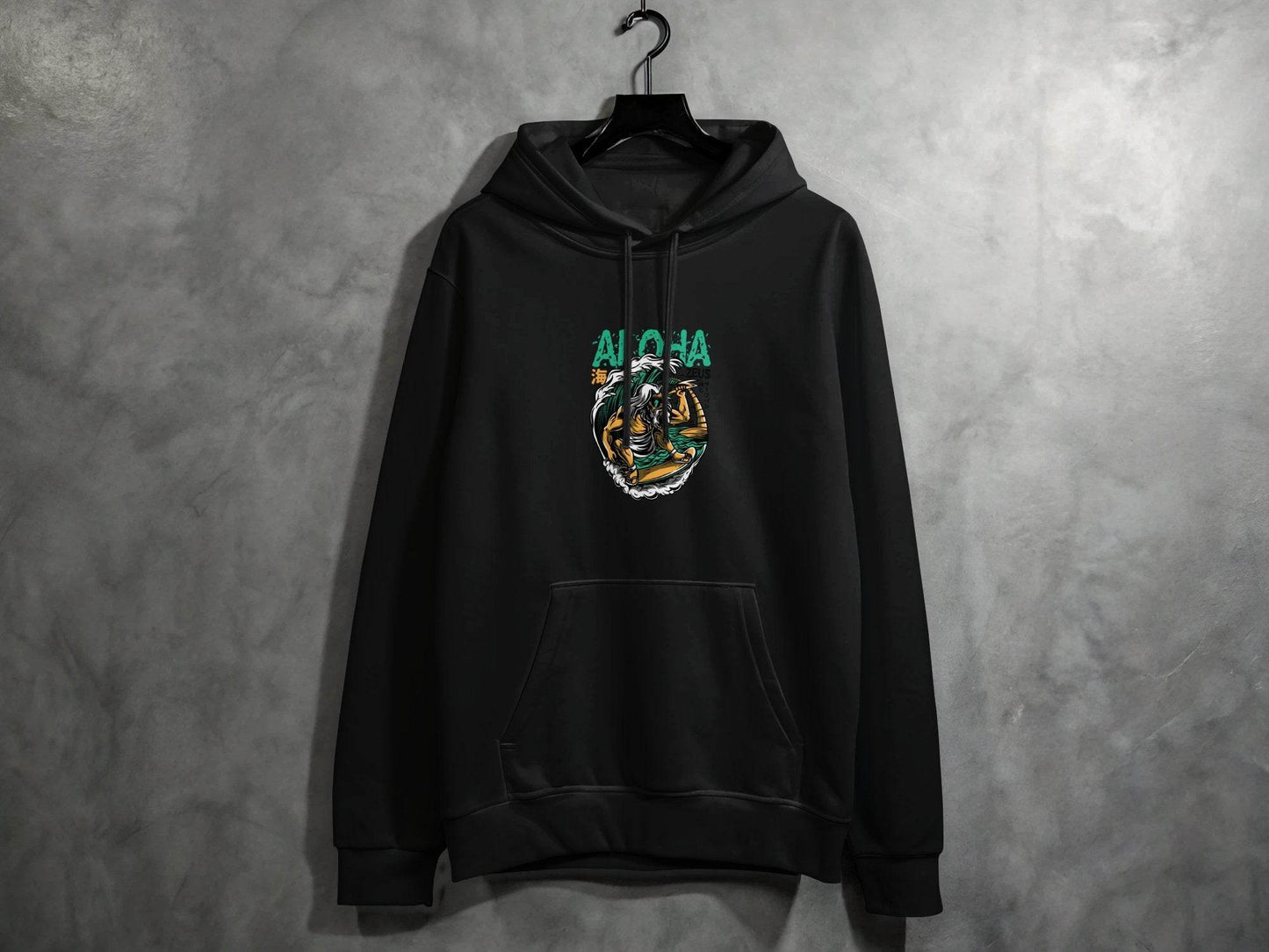 Aloha Zeus God Surf Design Graphic Artistic Hoodie - Design & Vybe