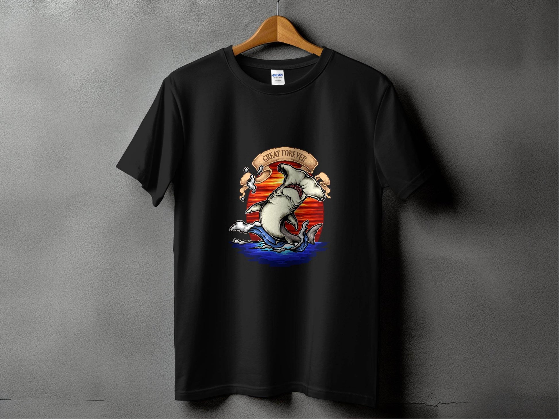 Hammerhead Shark Illustration Graphic T-Shirt - Design & Vybe
