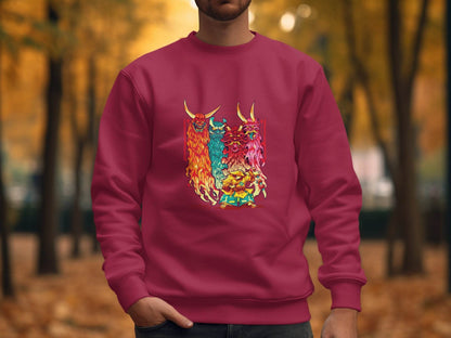 Samurai Versus Demons Graphic Novelty Unisex Sweater - Design & Vybe