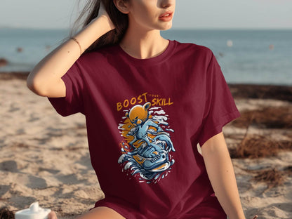 Boost Your Skill Cartoon Bear Design T-Shirt - Design & Vybe