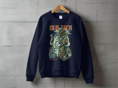 Old Tech Post End Cool Robot Design Graphic Sweater - Design & Vybe