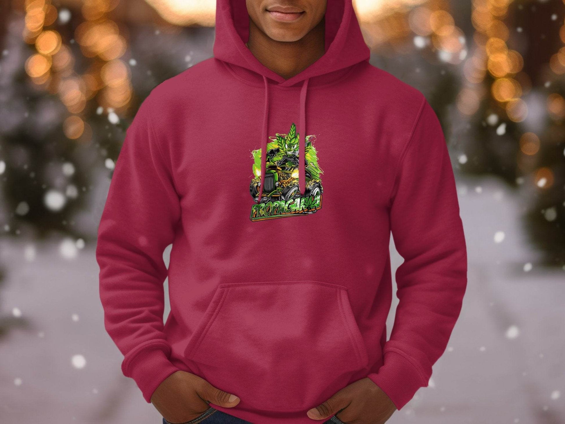 Propaganja Leaf Hot Rod Rider Graphic Print Design Hoodie - Design & Vybe