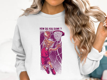 How Do You Dunk Basketball Graphic Sweater - Design & Vybe