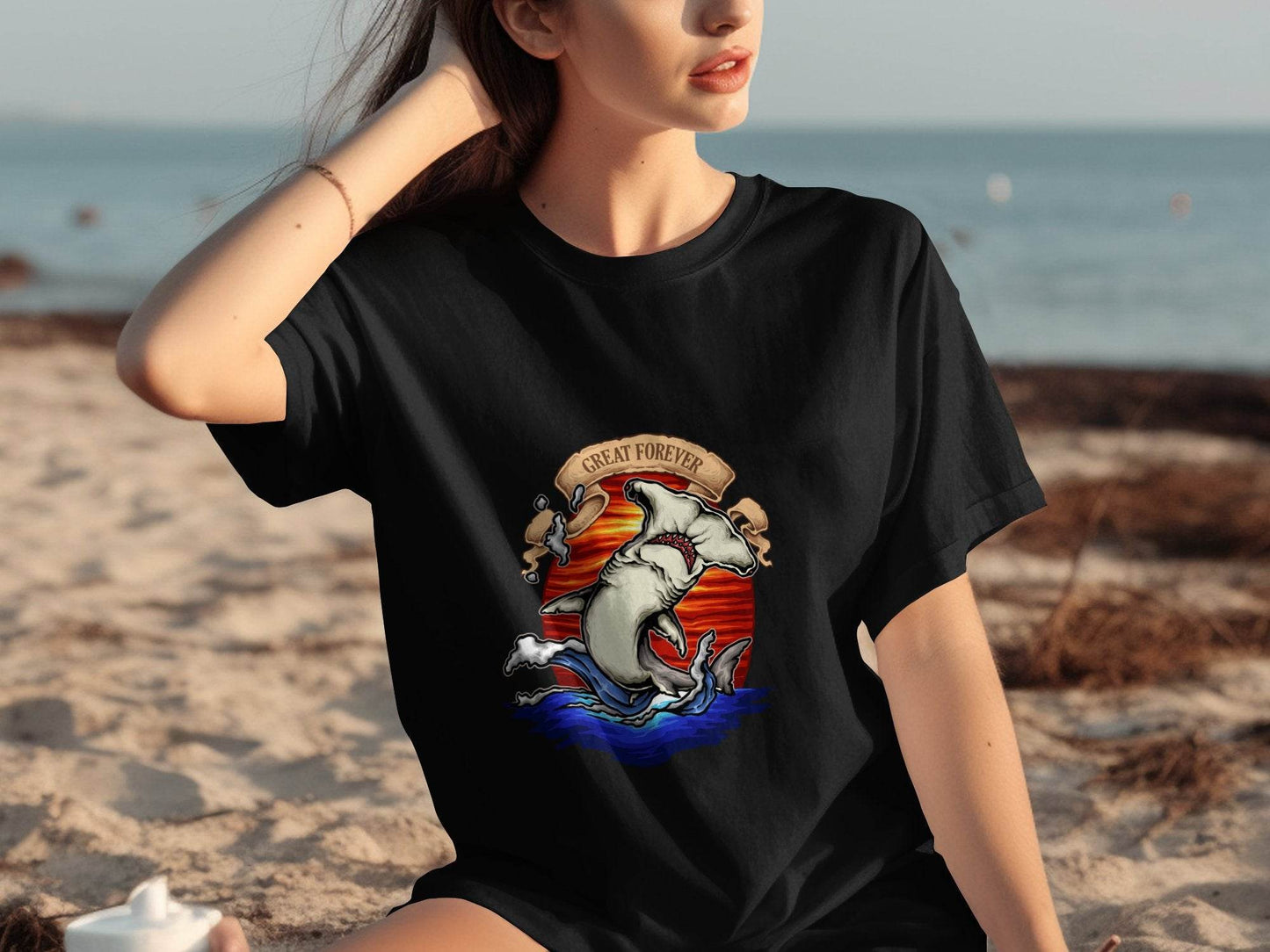 Hammerhead Shark Illustration Graphic T-Shirt - Design & Vybe