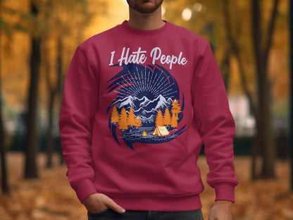 Outdoor Camping Design I Hate People Graphic Sweater - Design & Vybe