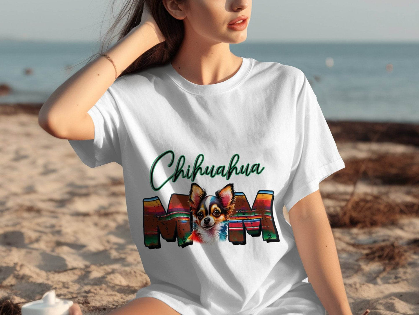 Chihuahua Mom Dog Colorful Letters Design T-Shirt - Design & Vybe
