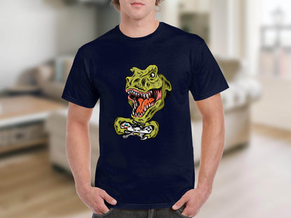 Dinosaur Gaming Graphic Design T-Shirt - Design & Vybe