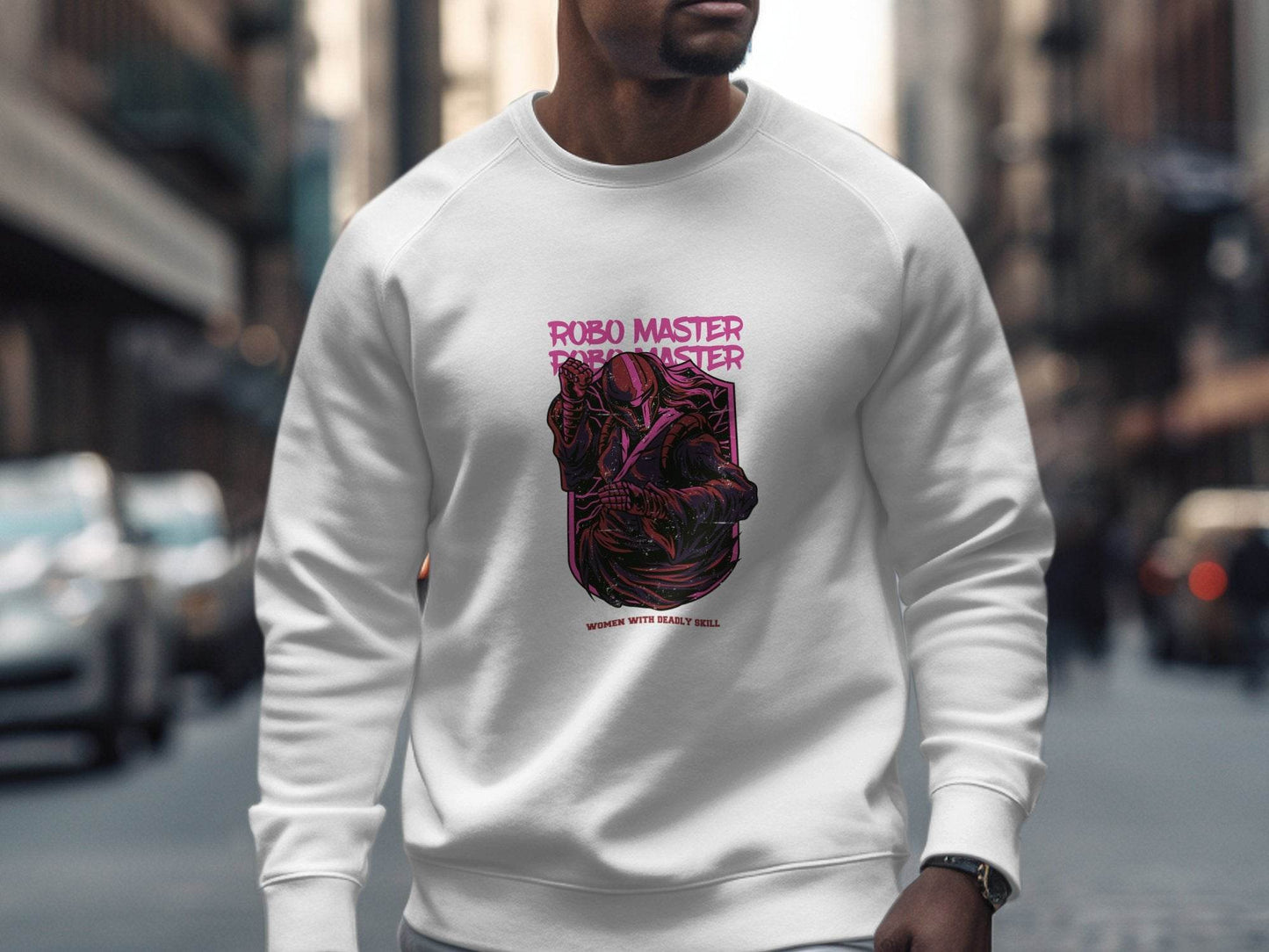 Robo Master Woman With Deadly Skill Graphic Design Sweater - Design & Vybe