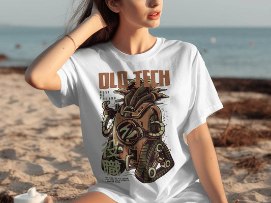 Old Tech Post of the End Robot Inspired T-Shirt - Design & Vybe