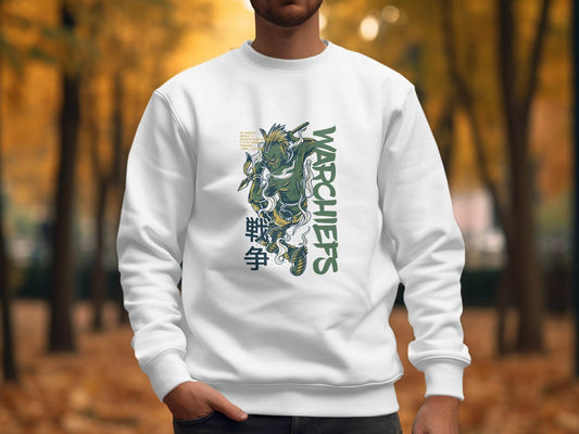 Warrior with Spear Graphic Urban Style Inspired Sweater - Design & Vybe
