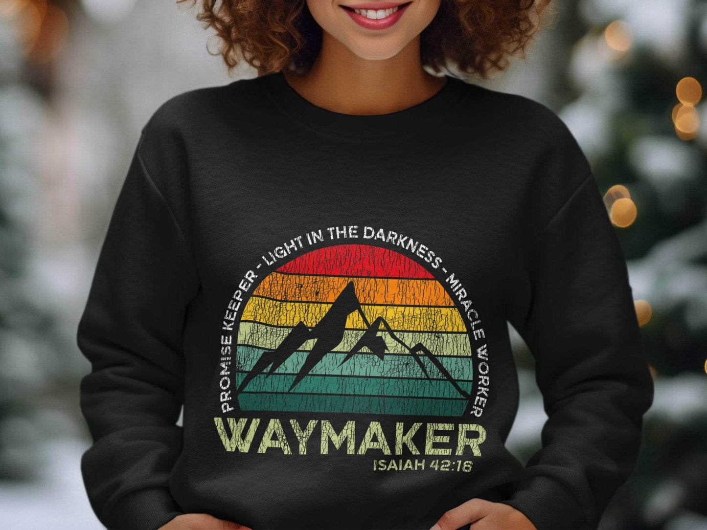Waymaker Isaiah 42:16 Light In The Darkness Sweater - Design & Vybe