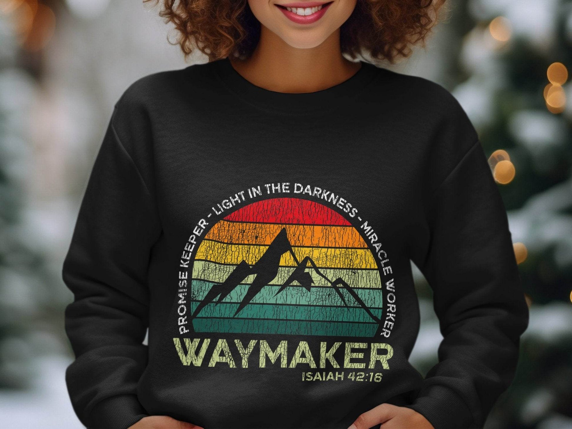 Waymaker Isaiah 42:16 Light In The Darkness Sweater - Design & Vybe