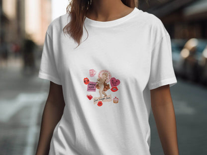Cupid with Love and Valentine's Day Elements T-Shirt - Design & Vybe
