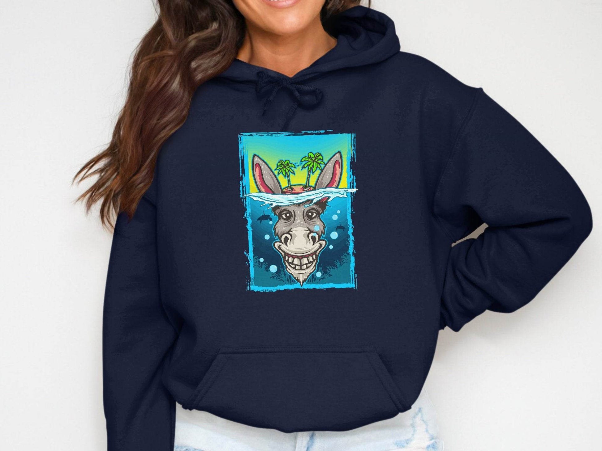 Fun Donkey Island Summer Vibes Graphic Hoodie - Design & Vybe