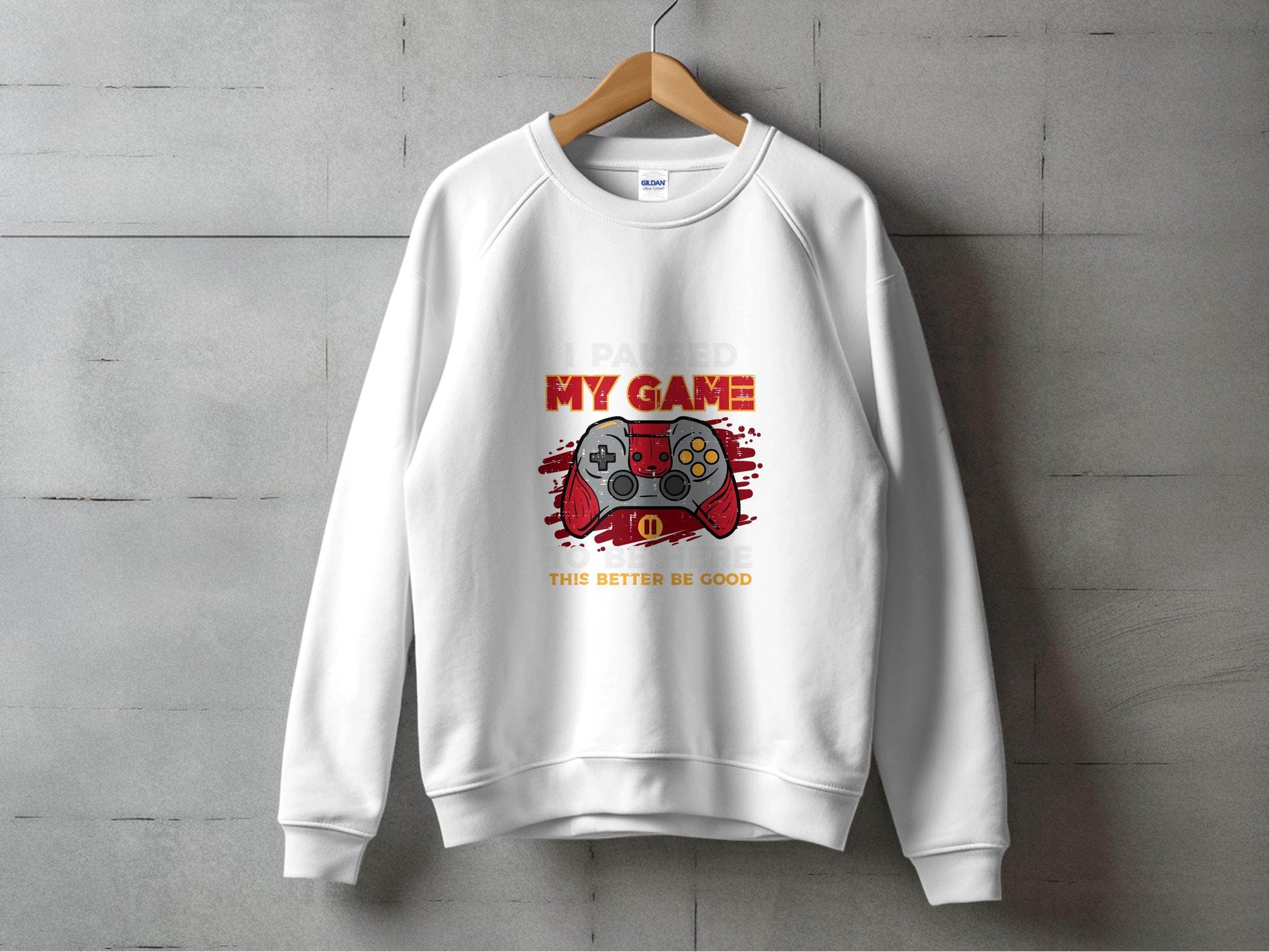 I Paused My Game To Be Here Gaming Controller Sweater - Design & Vybe
