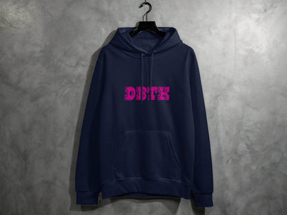 Graphic DBTKT Letter Design in Magenta color Hoodie - Design & Vybe