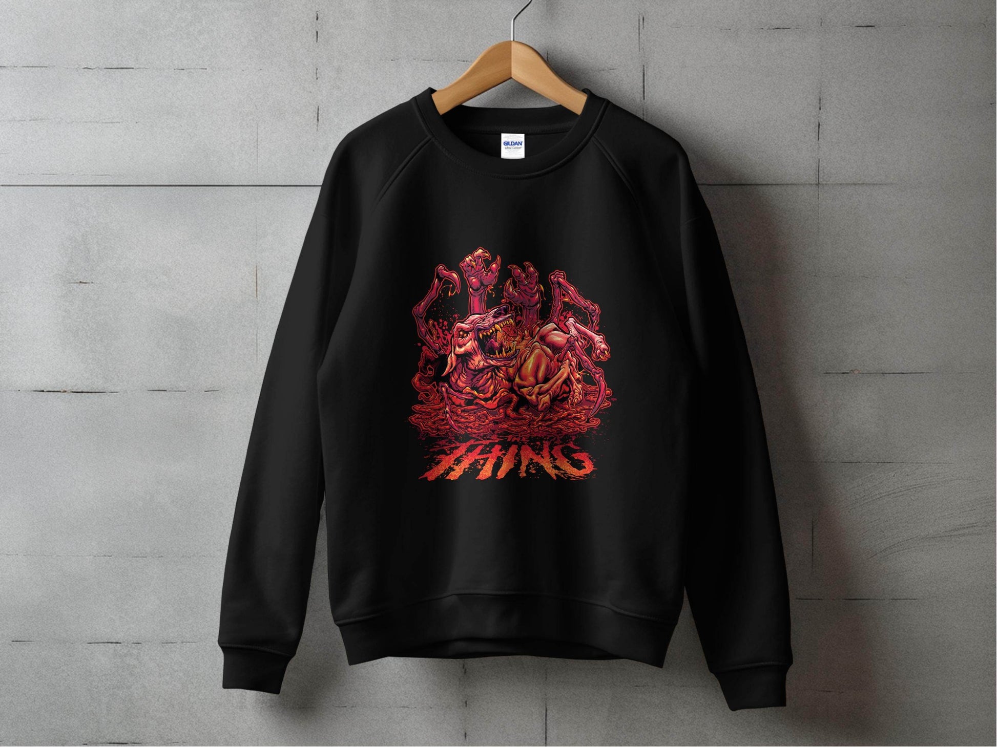 The Thing Horror Monster Dog Graphic Art Design Sweater - Design & Vybe