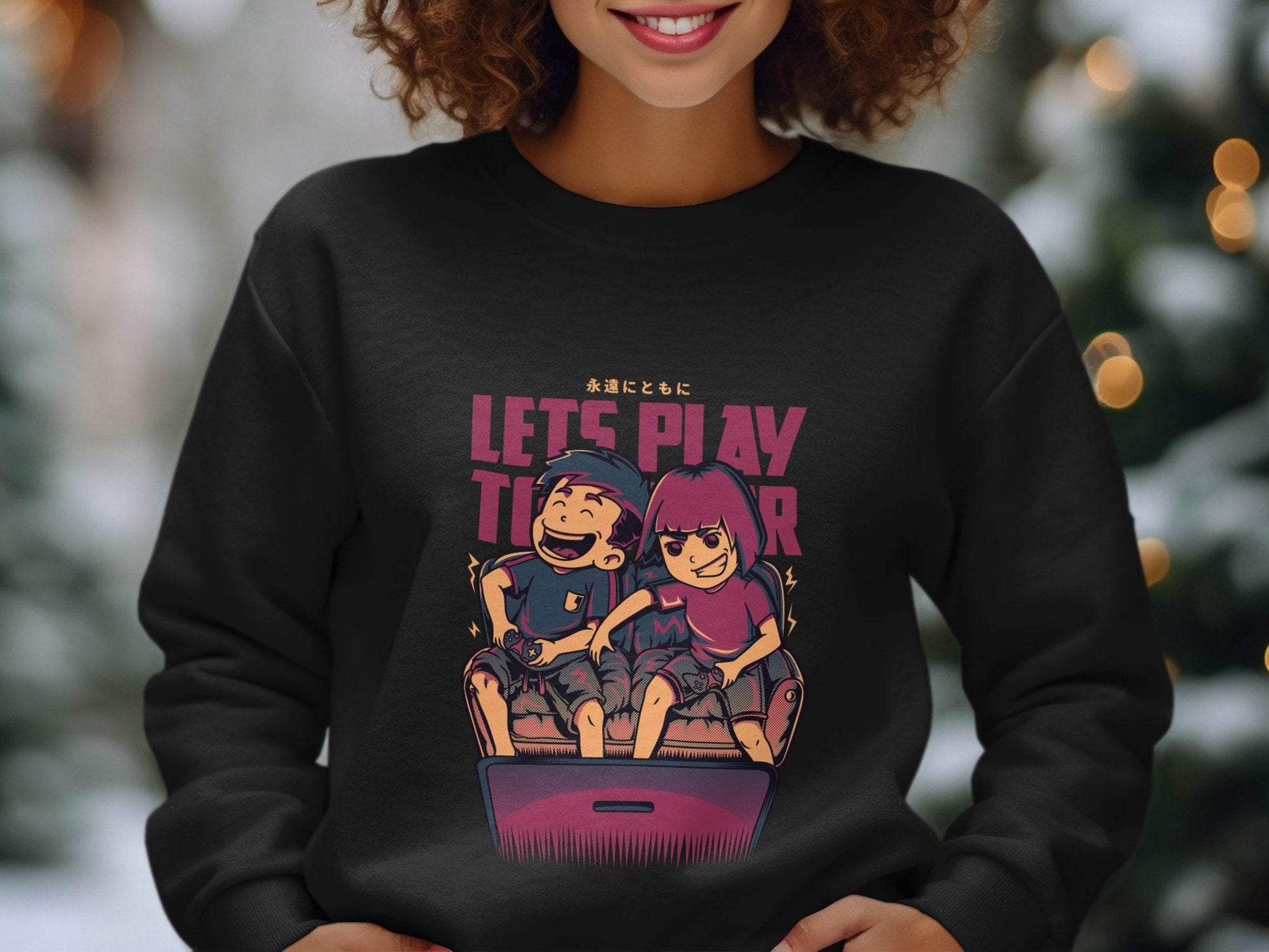 Lets Play Together Gaming Console Video Games Sweater - Design & Vybe