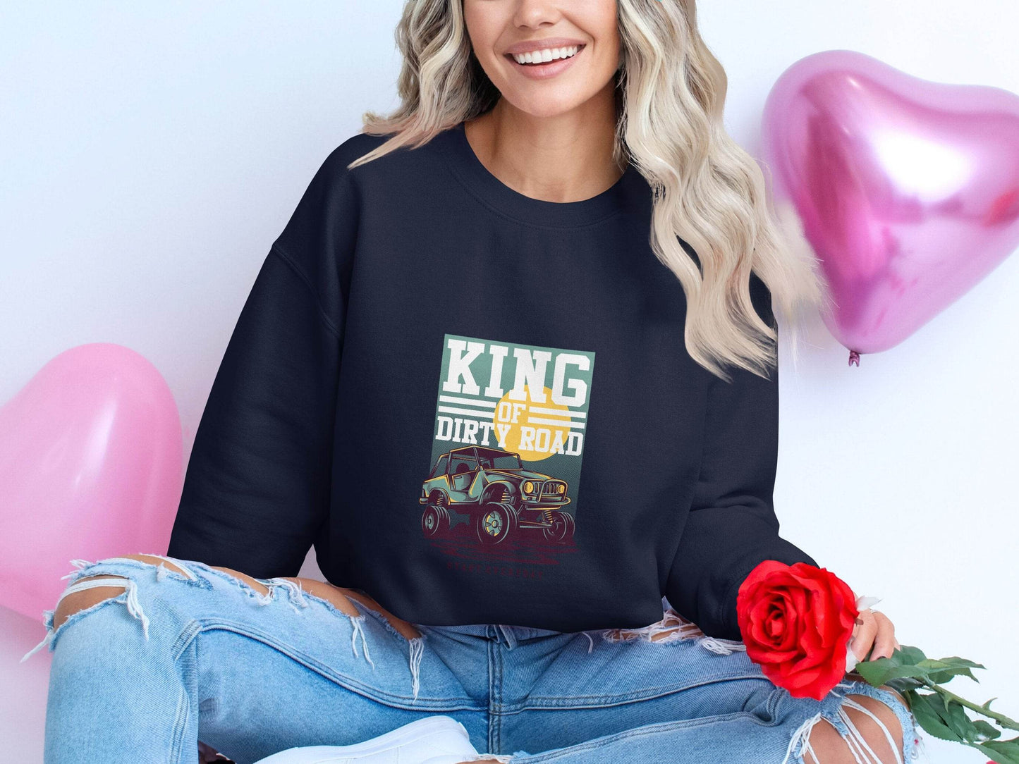 King Of Dirty Road Everyday Driving Adventure Sweater - Design & Vybe