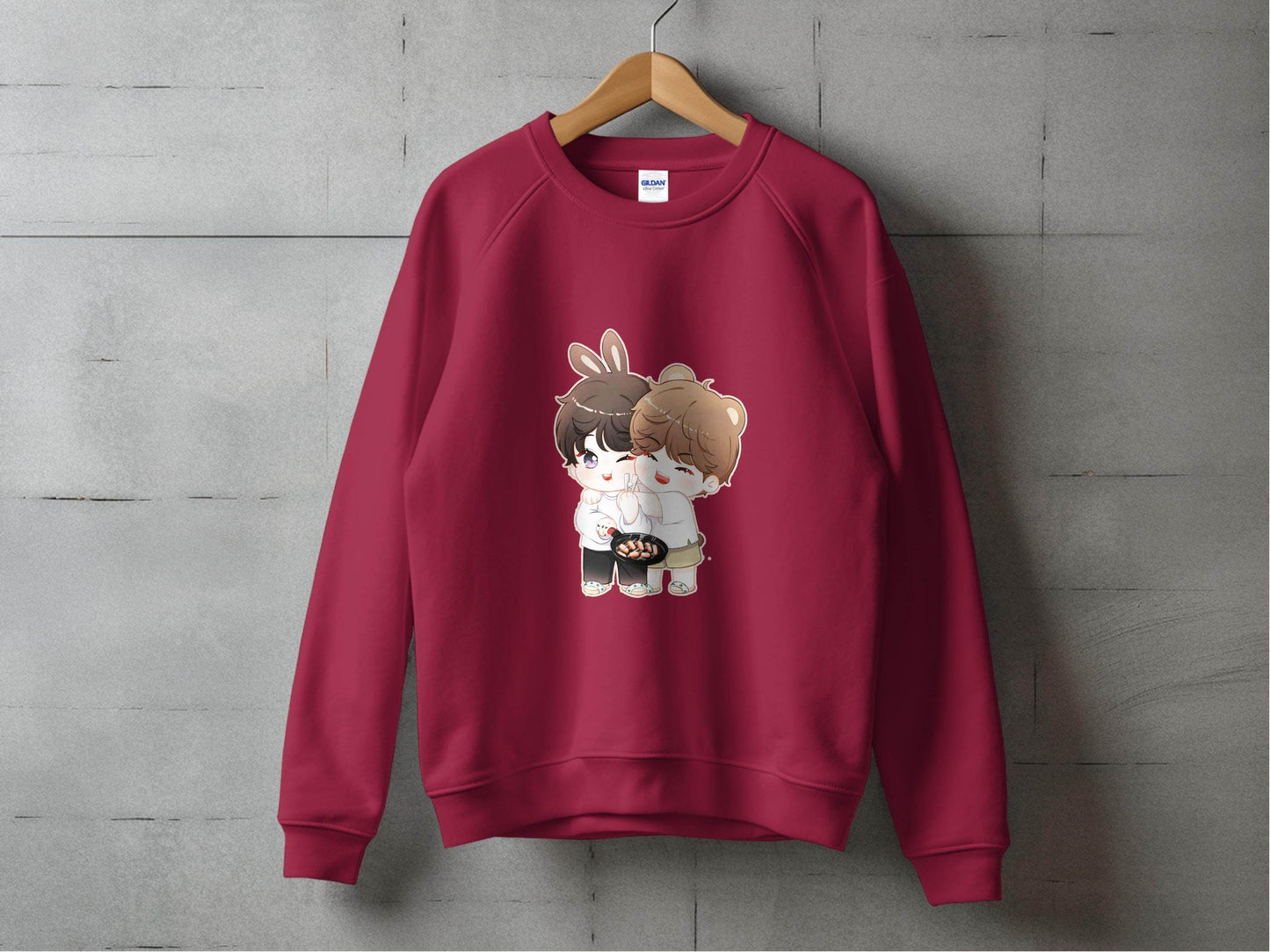 Cute Bunny Bear Cartoons Cooking Together Hoodie - Design & Vybe