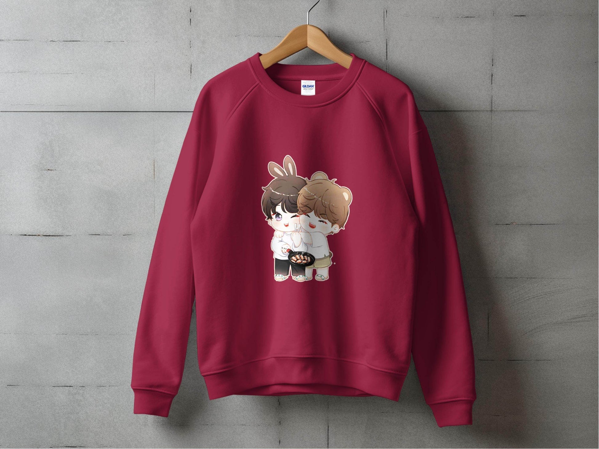 Cute Bunny Bear Cartoons Cooking Together Hoodie - Design & Vybe