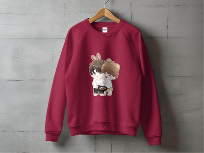 Cute Bunny Bear Cartoons Cooking Together Hoodie - Design & Vybe