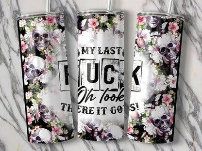 Floral Skull and Quote Design Insulated Tumbler product type