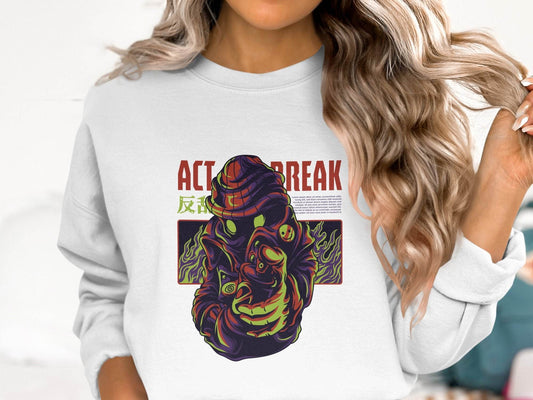 Act Break Graffiti Style Creative Design Sweater - Design & Vybe