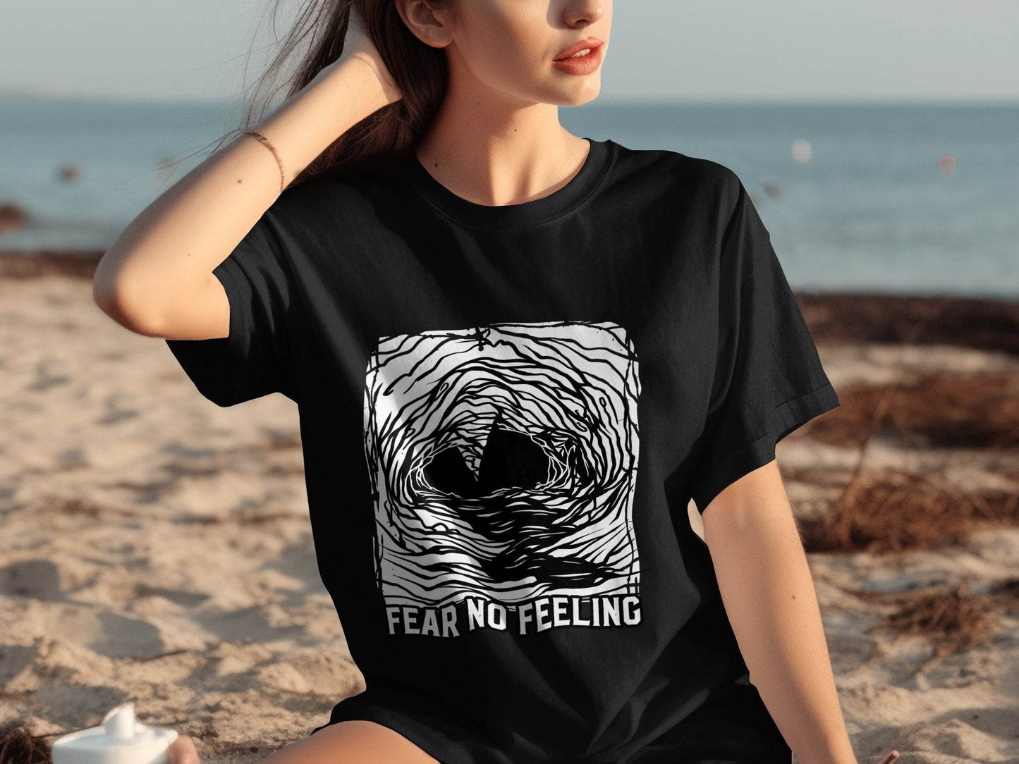 Fear No Feeling Artistic Graphic T-Shirt - Design & Vybe