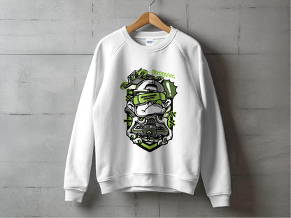 Street Art Monkey with Console Graphics Cool Sweater - Design & Vybe