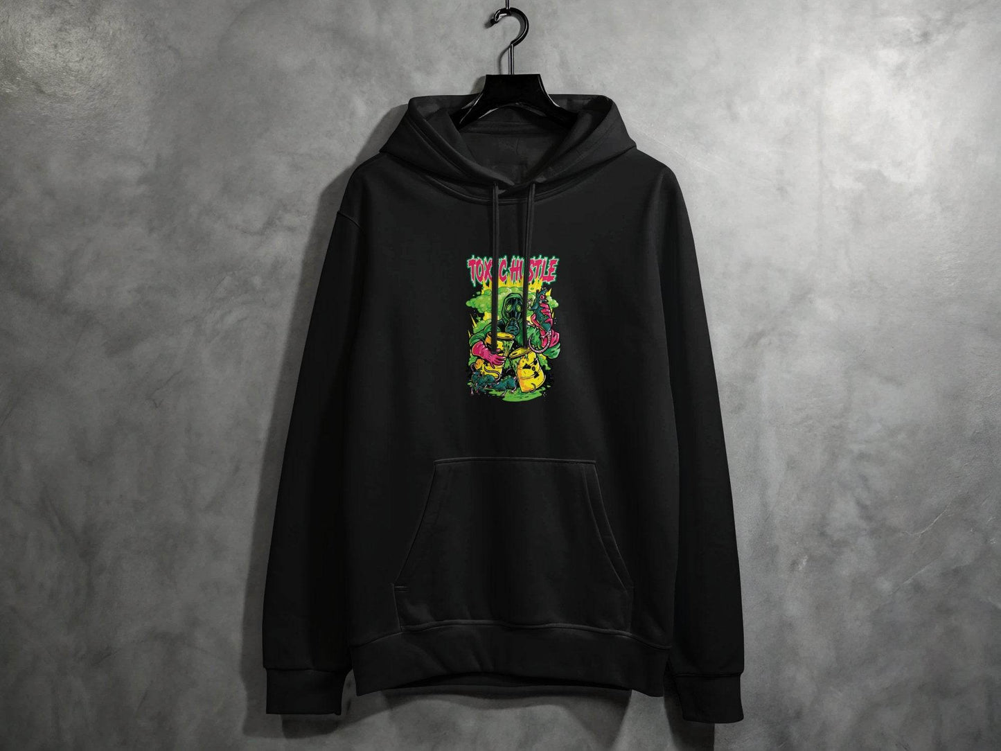 Toxic Hustle Graphic Print Design Hoodie - Design & Vybe