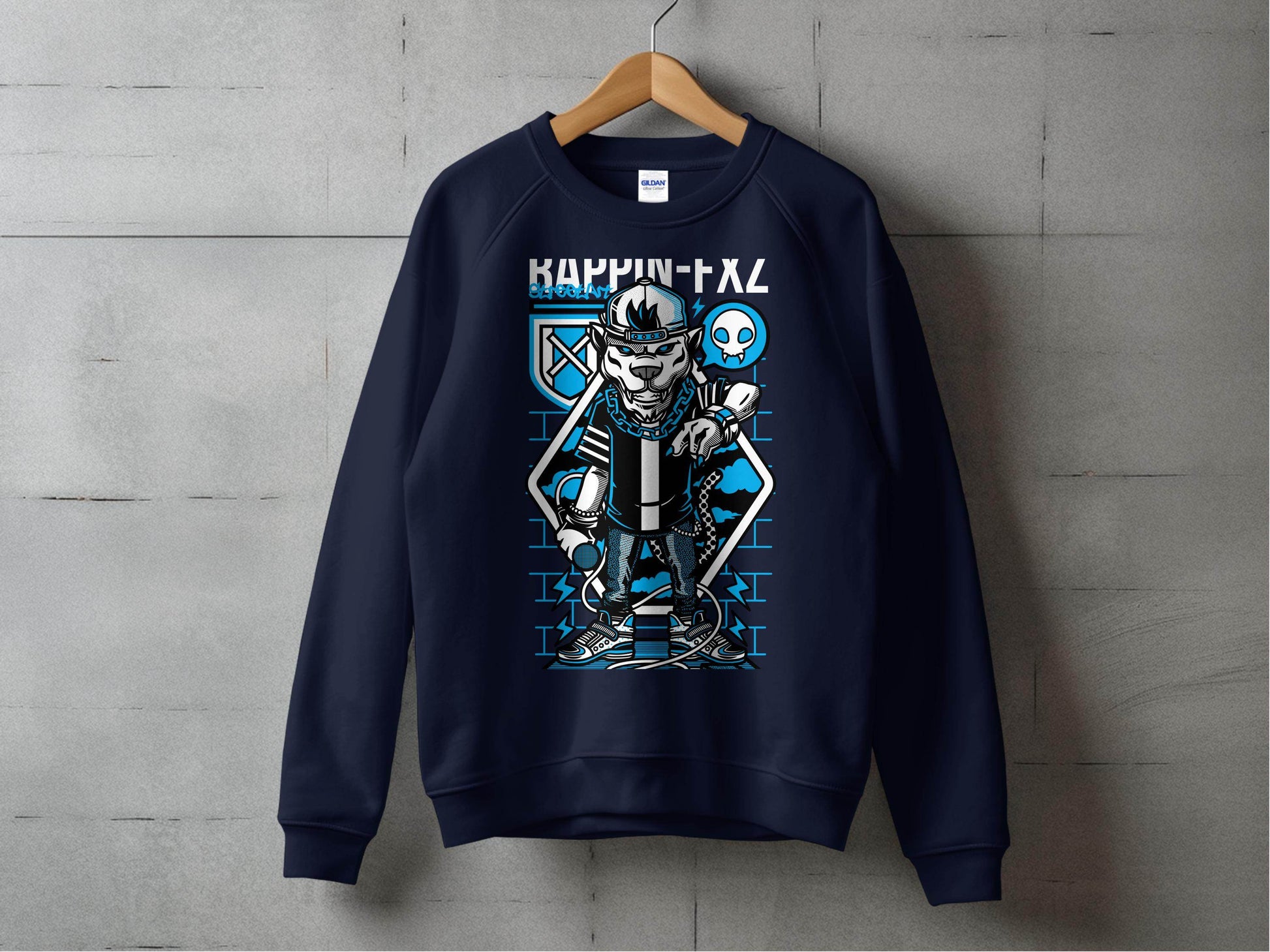 Street Art Urban Panther DJ Design Illustration Sweater - Design & Vybe