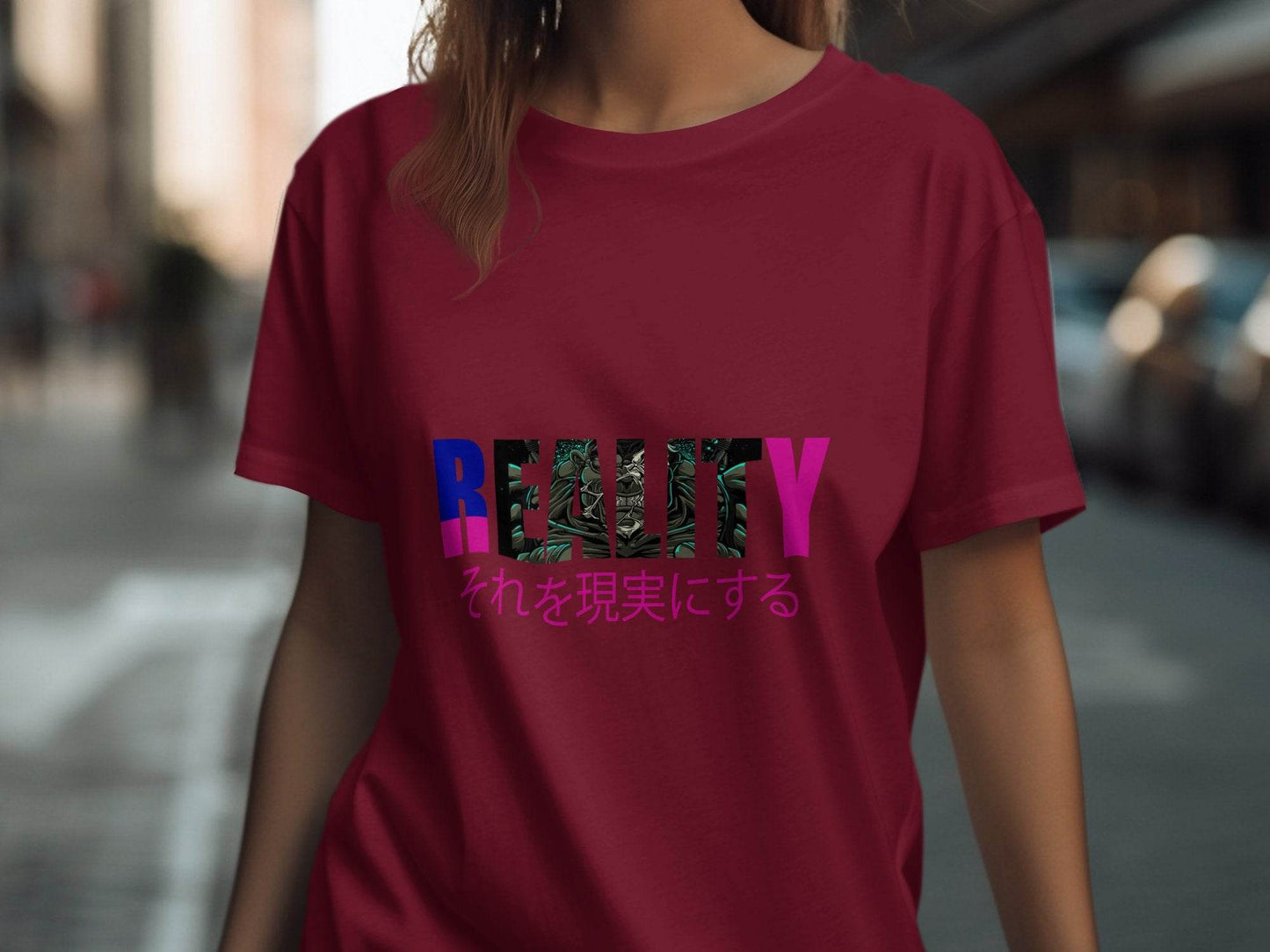 Reality Monster Japanese Phrase Graphic Design T-Shirt - Design & Vybe
