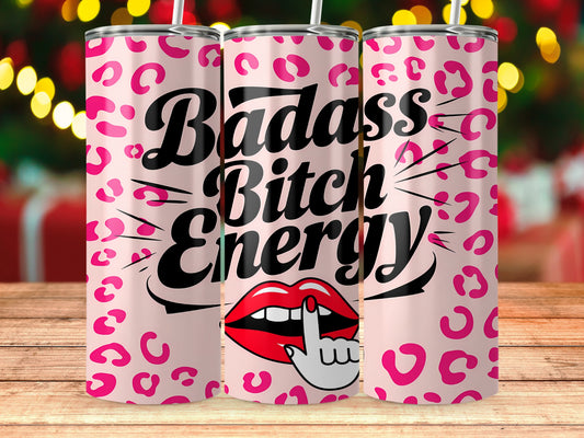 Badass Bitch Energy Leopard Print Tumbler product type