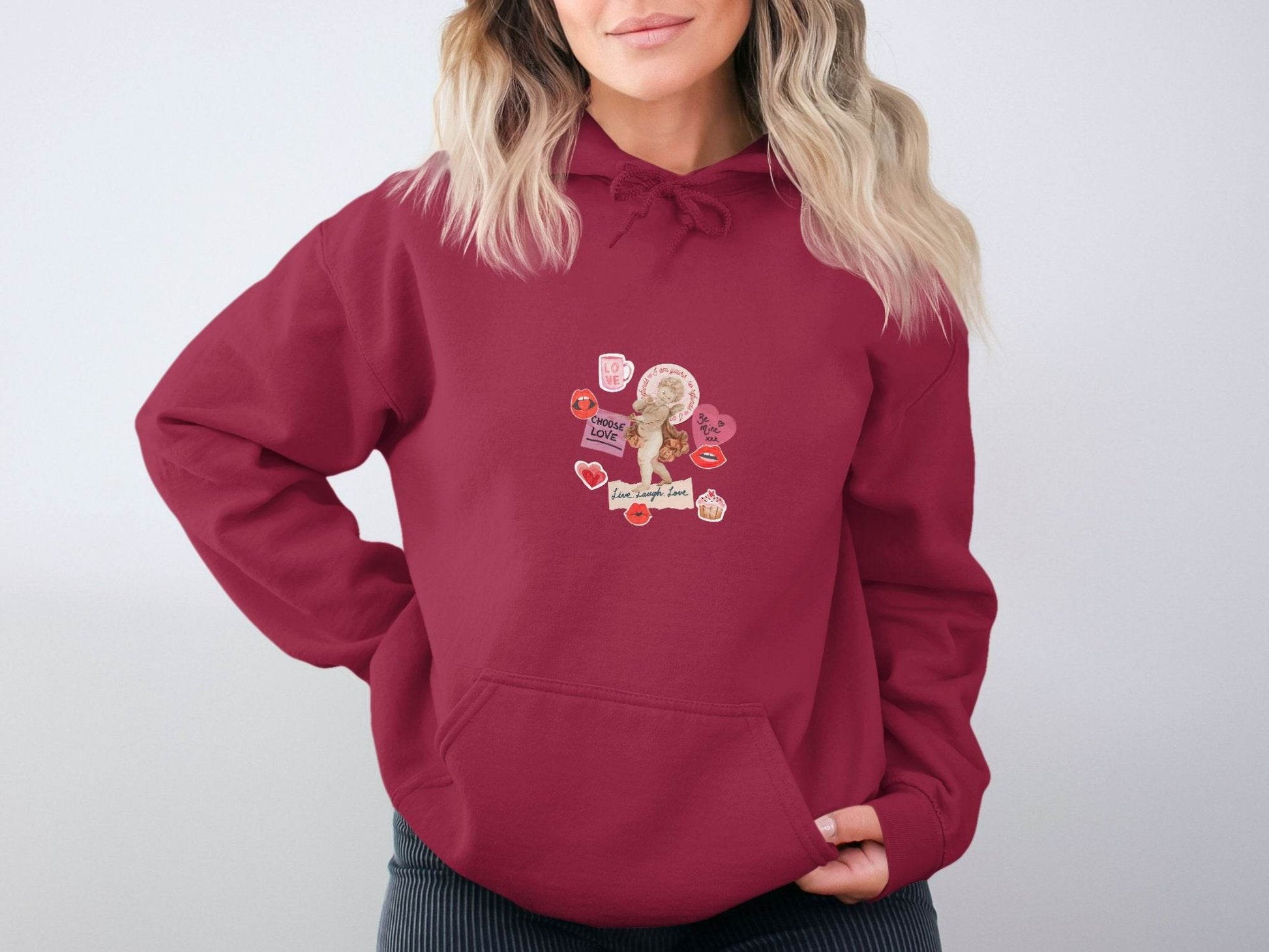 Cupid with Love and Valentine's Day Elements Hoodie - Design & Vybe