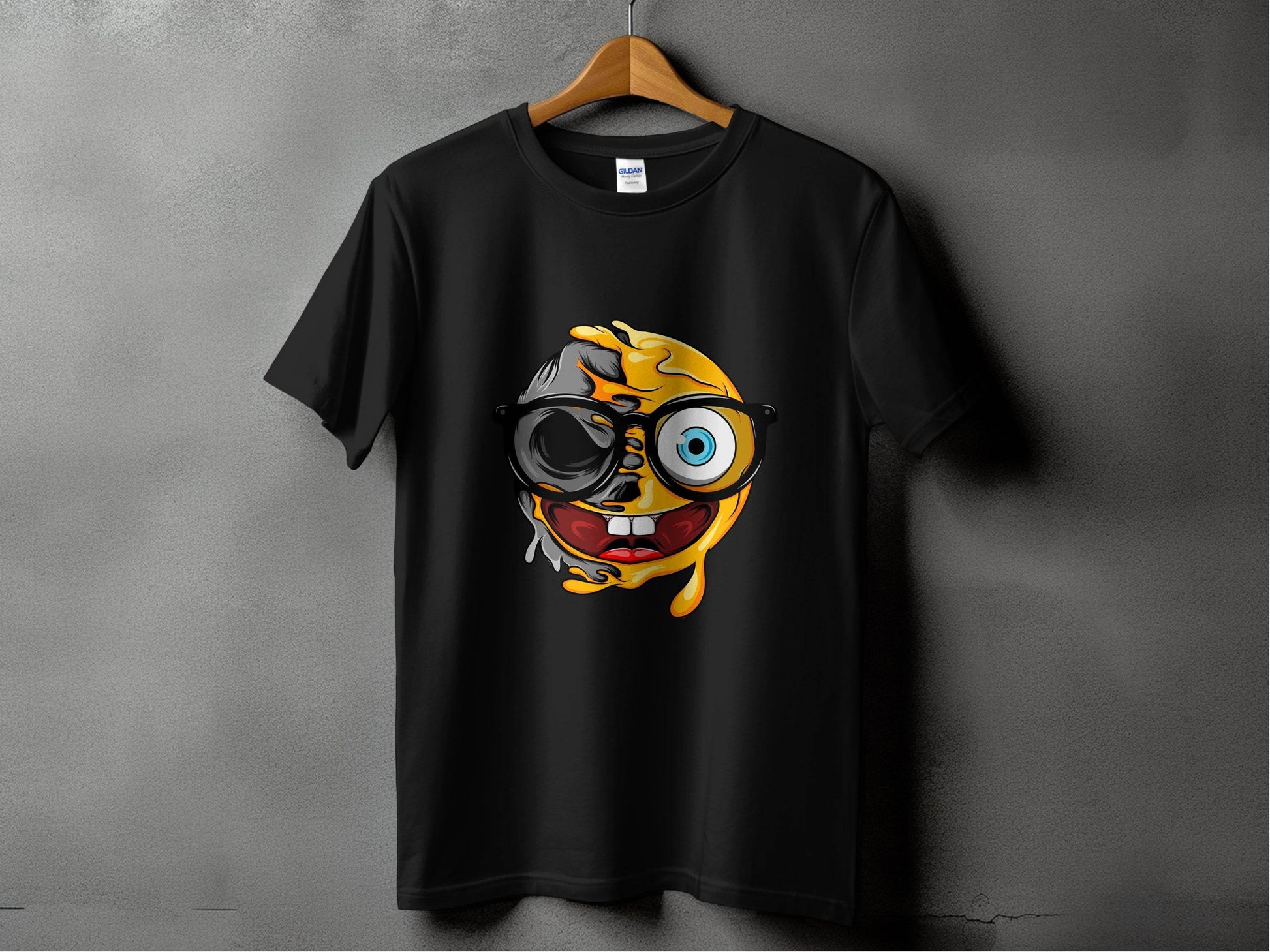 Quirky Smiley Face with Glasses Graphic T-Shirt - Design & Vybe