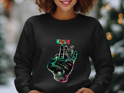 Kush Hand Artwork Style Graphic Design Unisex Hoodie - Design & Vybe