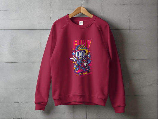 Funny Skull With Bomb On Skateboard Moving Forward Hoodie - Design & Vybe