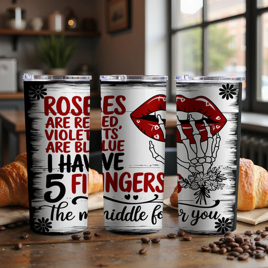 Unique Roses Are Red Lips Graphic Tumbler product