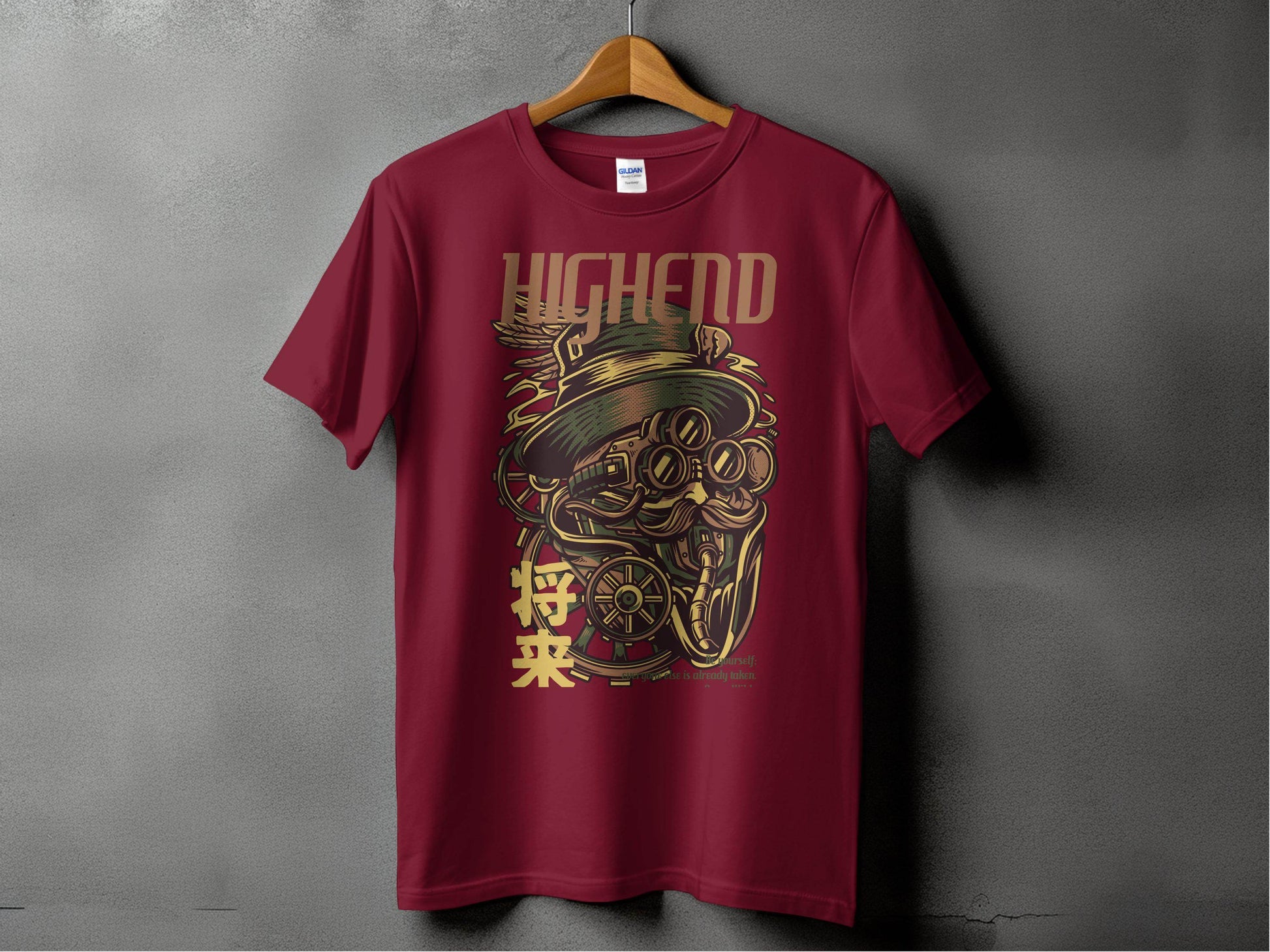 Highend Steampunk Character Illustration Print T-Shirt - Design & Vybe