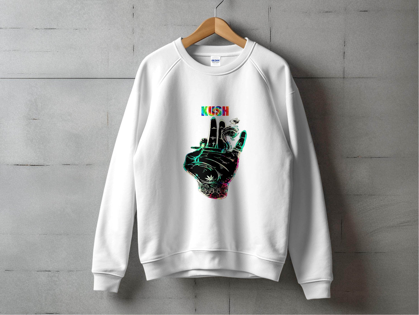 Kush Hand Artwork Style Graphic Design Unisex Hoodie - Design & Vybe