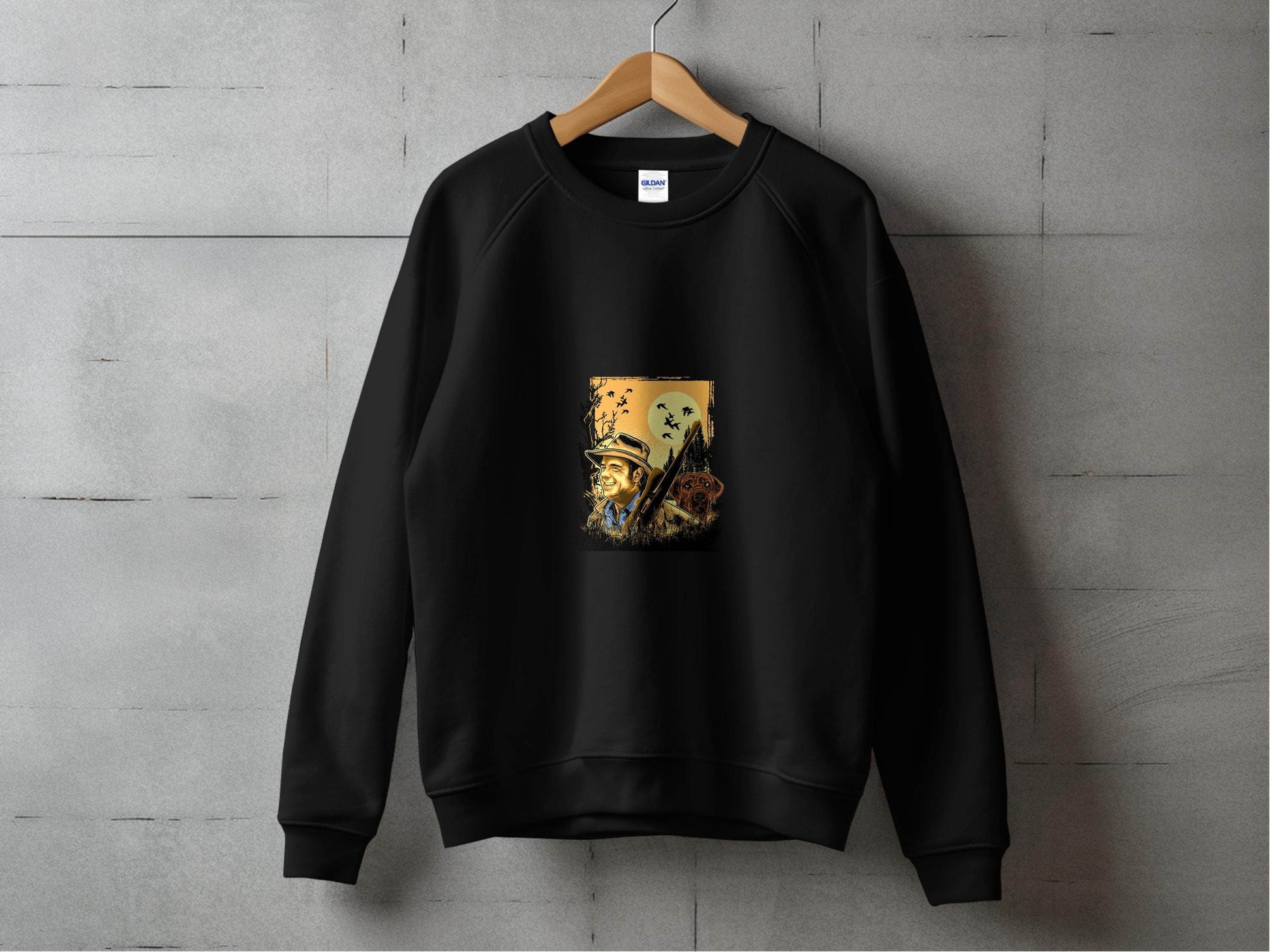 Hunter in the Wild with Loyal Dog Graphic Sweater - Design & Vybe